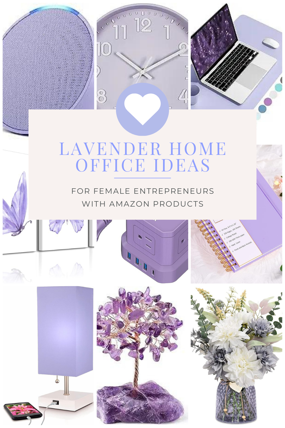 LAVENDER HOME OFFICE AESTHETIC